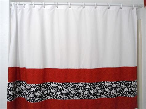 red black white shower curtain|More.